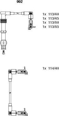 Bremi 992 - Set kablova za paljenje www.molydon.hr