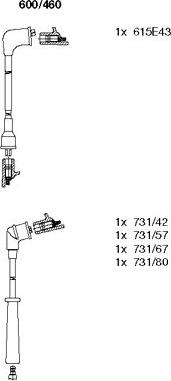 Bremi 600/460 - Set kablova za paljenje www.molydon.hr