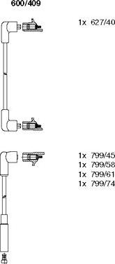 Bremi 600/409 - Set kablova za paljenje www.molydon.hr