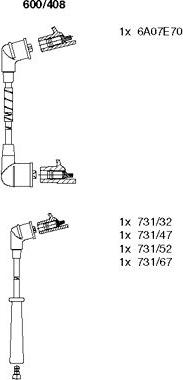 Bremi 600/408 - Set kablova za paljenje www.molydon.hr