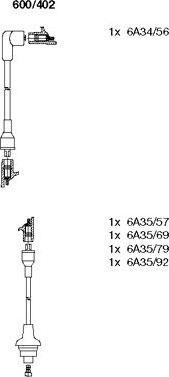 Bremi 600/402 - Set kablova za paljenje www.molydon.hr