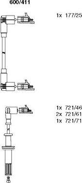 Bremi 600/411 - Set kablova za paljenje www.molydon.hr