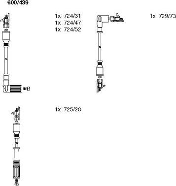 Bremi 600/439 - Set kablova za paljenje www.molydon.hr