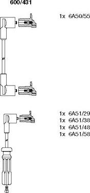 Bremi 600/431 - Set kablova za paljenje www.molydon.hr