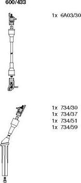 Bremi 600/433 - Set kablova za paljenje www.molydon.hr