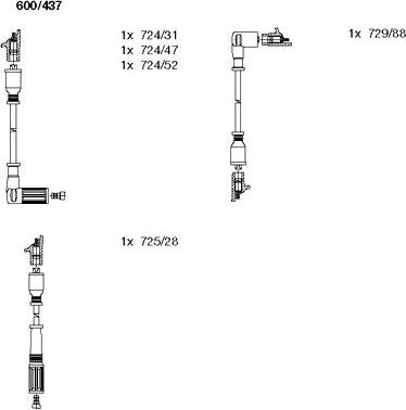 Bremi 600/437 - Set kablova za paljenje www.molydon.hr