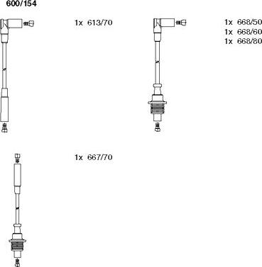 Bremi 600/154 - Set kablova za paljenje www.molydon.hr