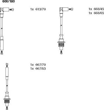 Bremi 600/180 - Set kablova za paljenje www.molydon.hr