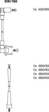 Bremi 600/188 - Set kablova za paljenje www.molydon.hr