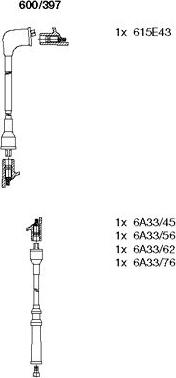 Bremi 600/397 - Set kablova za paljenje www.molydon.hr