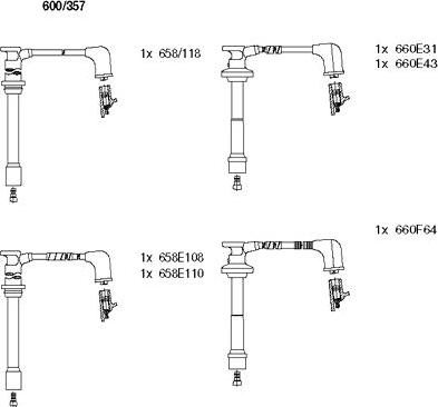 Bremi 600/357 - Set kablova za paljenje www.molydon.hr