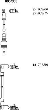 Bremi 600/305 - Set kablova za paljenje www.molydon.hr