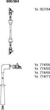 Bremi 600/384 - Set kablova za paljenje www.molydon.hr