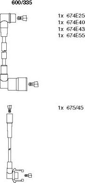 Bremi 600/335 - Set kablova za paljenje www.molydon.hr