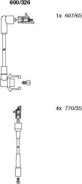 Bremi 600/326 - Set kablova za paljenje www.molydon.hr