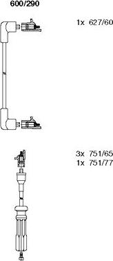 Bremi 600/290 - Set kablova za paljenje www.molydon.hr