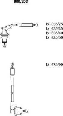 Bremi 600/203 - Set kablova za paljenje www.molydon.hr