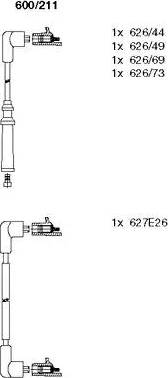 Bremi 600/211 - Set kablova za paljenje www.molydon.hr