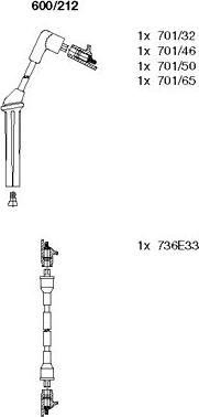 Bremi 600/212 - Set kablova za paljenje www.molydon.hr