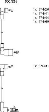 Bremi 600/285 - Set kablova za paljenje www.molydon.hr