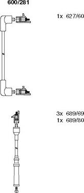 Bremi 600/281 - Set kablova za paljenje www.molydon.hr