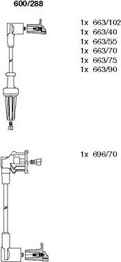 Bremi 600/288 - Set kablova za paljenje www.molydon.hr