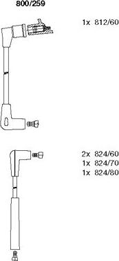 Bremi 800/259 - Set kablova za paljenje www.molydon.hr