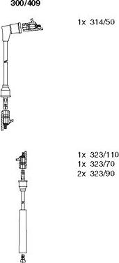 Bremi 300/409 - Set kablova za paljenje www.molydon.hr