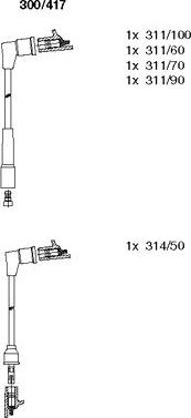 Bremi 300/417 - Set kablova za paljenje www.molydon.hr