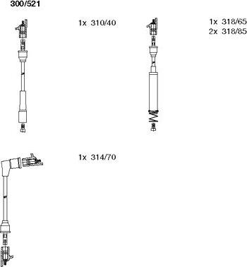 Bremi 300/521 - Set kablova za paljenje www.molydon.hr