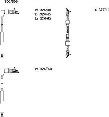 Bremi 300/695 - Set kablova za paljenje www.molydon.hr