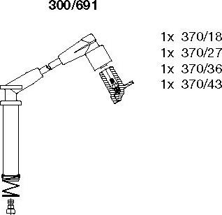 Bremi 300/691 - Set kablova za paljenje www.molydon.hr