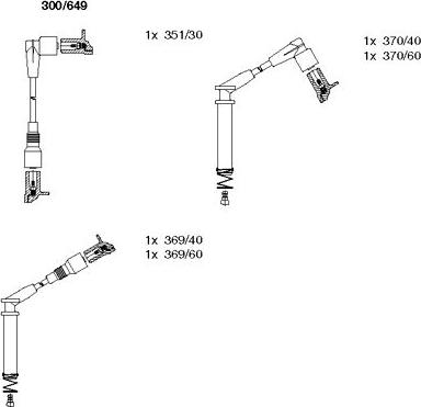 Bremi 300/649 - Set kablova za paljenje www.molydon.hr