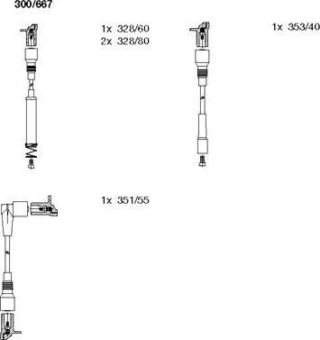 Bremi 300/667 - Set kablova za paljenje www.molydon.hr