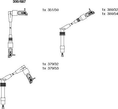 Bremi 300/687 - Set kablova za paljenje www.molydon.hr