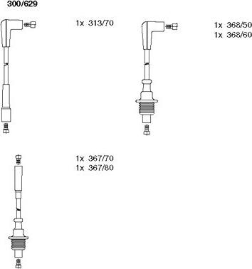 Bremi 300/629 - Set kablova za paljenje www.molydon.hr