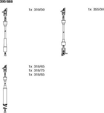 Bremi 300/888 - Set kablova za paljenje www.molydon.hr