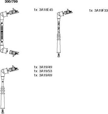 Bremi 300/799 - Set kablova za paljenje www.molydon.hr