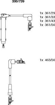 Bremi 300/739 - Set kablova za paljenje www.molydon.hr