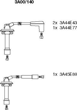 Bremi 3A00/140 - Set kablova za paljenje www.molydon.hr