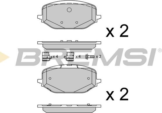 Bremsi BP3952 - Komplet Pločica, disk-kočnica www.molydon.hr