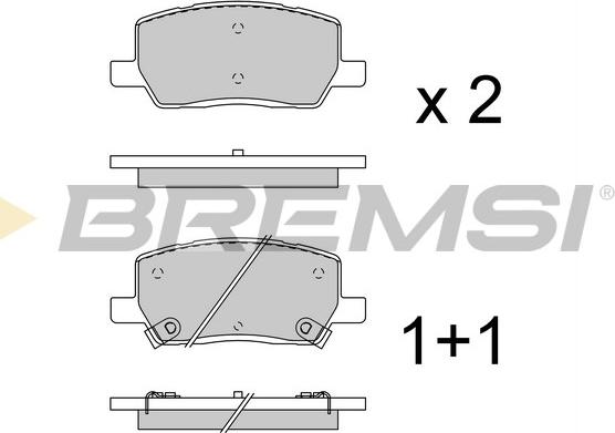 Bremsi BP3961 - Komplet Pločica, disk-kočnica www.molydon.hr