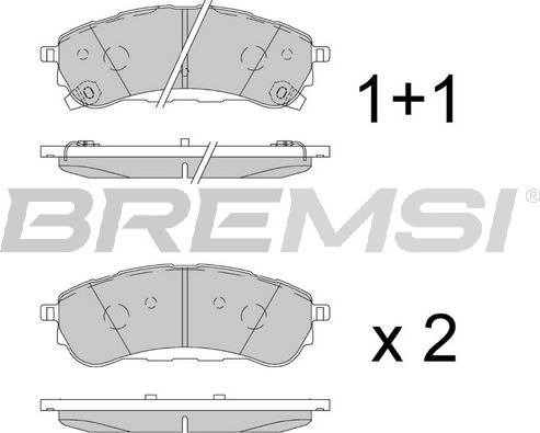 Bremsi BP3901 - Komplet Pločica, disk-kočnica www.molydon.hr