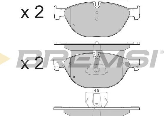 Bremsi BP3451 - Komplet Pločica, disk-kočnica www.molydon.hr