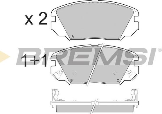 Bremsi BP3401 - Komplet Pločica, disk-kočnica www.molydon.hr