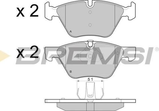 Bremsi BP3488 - Komplet Pločica, disk-kočnica www.molydon.hr