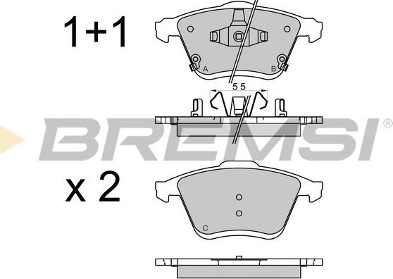 Bremsi BP3569 - Komplet Pločica, disk-kočnica www.molydon.hr