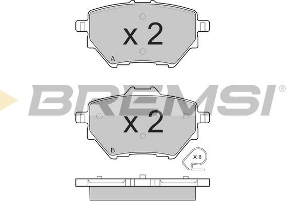 Bremsi BP3561 - Komplet Pločica, disk-kočnica www.molydon.hr