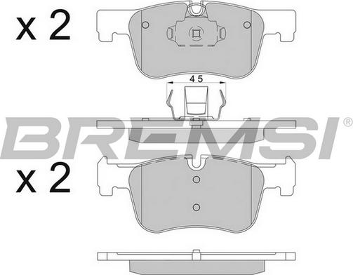 Bremsi BP3503CE - Komplet Pločica, disk-kočnica www.molydon.hr