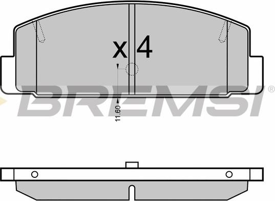 Bremsi BP3090 - Komplet Pločica, disk-kočnica www.molydon.hr